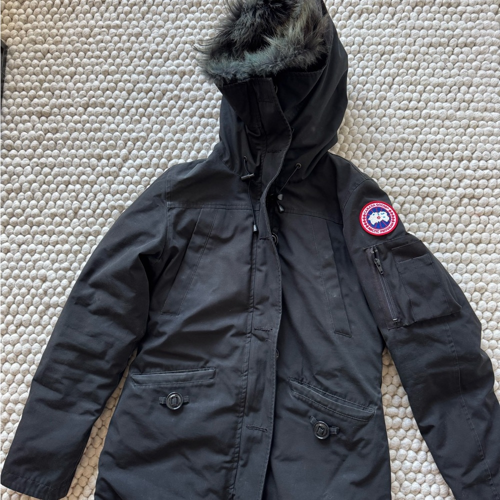 Canada Goose Black Jacket with Fur Hood